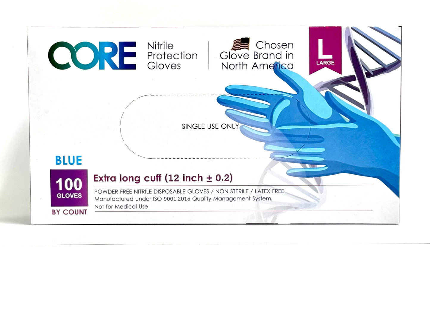 Nitrile Powder Free Non-Medical Long Cuff Gloves Case (1000 Gloves)