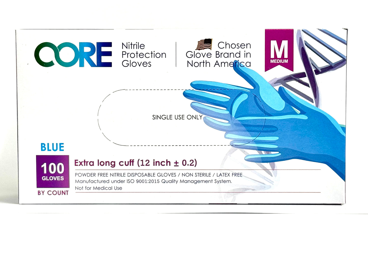 Nitrile Powder Free Non-Medical Long Cuff Gloves Case (1000 Gloves)