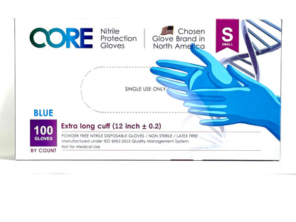 Nitrile Powder Free Non-Medical Long Cuff Gloves Case (1000 Gloves)