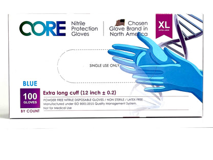 Nitrile Powder Free Non-Medical Long Cuff Gloves Case (1000 Gloves)